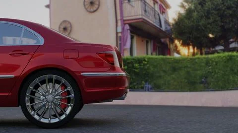 3d visualization of the rear bumper of the car Stock Illustration