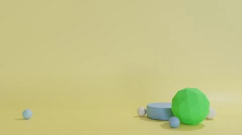 3d visualization of simple objects on the background Stock Illustration