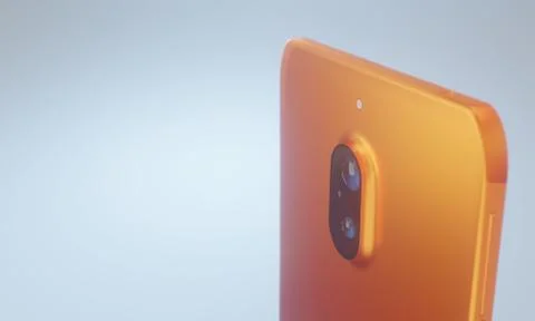 3D visualization of a smartphone on a plain background イラスト素材