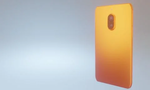3D visualization of a smartphone on a plain background 스톡 일러스트