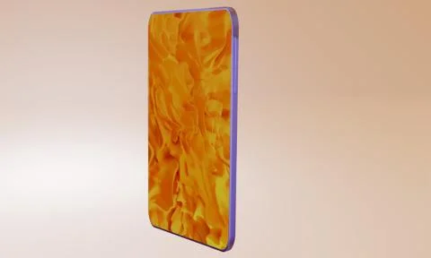 3D visualization of a smartphone on a plain background Stock Illustration