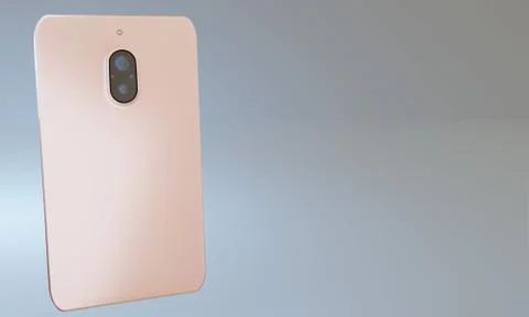 3D visualization of a smartphone on a plain background 스톡 일러스트