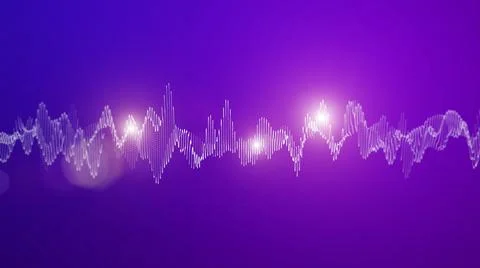 3d visualization of sound waves and vibrations on a gradient colored background Stock Illustration
