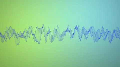 3d visualization of sound waves and vibrations on a gradient colored background Stock Illustration