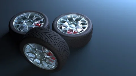 3D visualization of sports car wheels Video stock 115099595