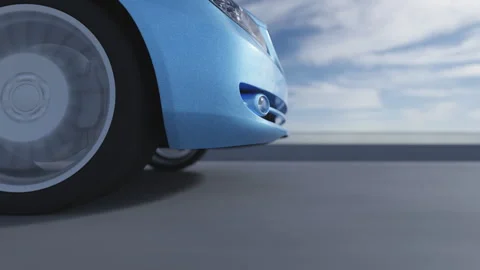 3d visualization of the taillight of a car on the highway Vidéo 244108692