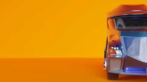 3d visualization of a truck on a solid background Stock Illustration