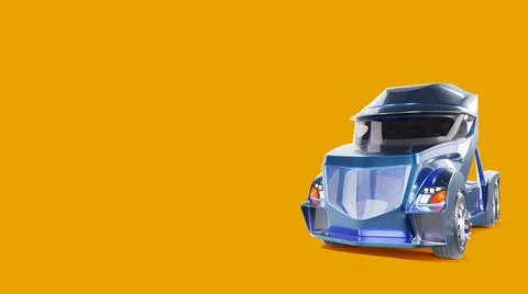 3d visualization of a truck on a solid background Stock Illustration