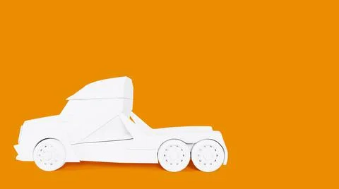 3d visualization of a truck on a solid background 스톡 일러스트