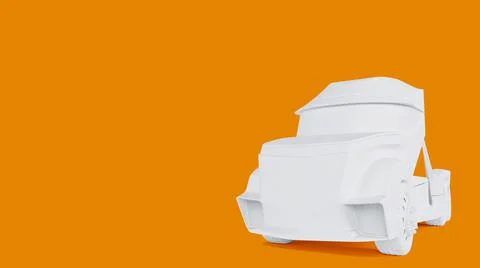 3d visualization of a truck on a solid background Stock Illustration