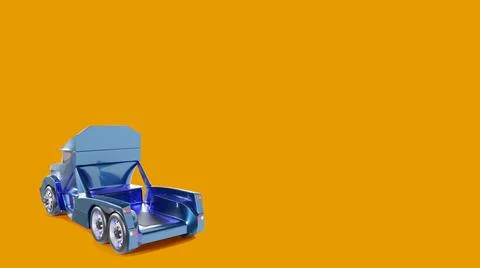 3d visualization of a truck on a solid background Stock Illustration