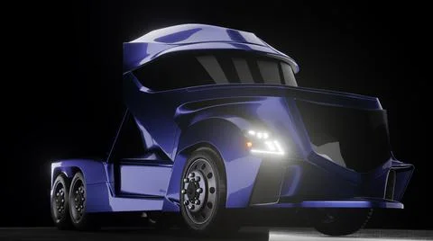 3d visualization of a truck on a solid background Stock Illustration