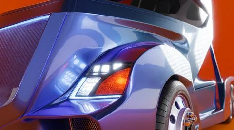 3d visualization of a truck on a solid background 스톡 일러스트