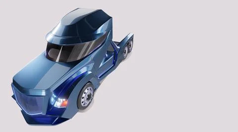 3d visualization of a truck on a solid background Stock Photos