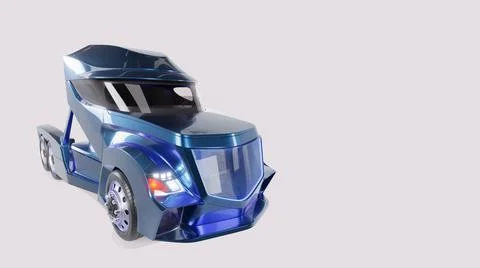 3d visualization of a truck on a solid background Stock Photos