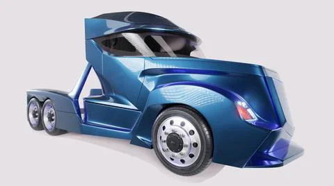 3d visualization of a truck on a solid background Stock Photos