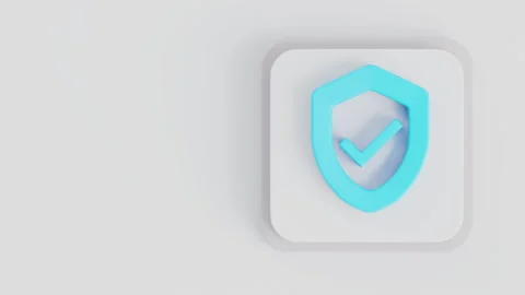 3d visualization user icon made of gold Video stock 239528468