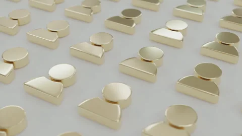 3d visualization of user icons Stock Footage 240535264