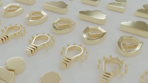 3d visualization of user icons Stock Footage 240535274