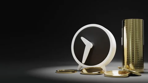 3d visualization of watches and coins Stock Footage 251994459