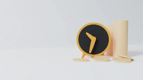 3d visualization of watches and coins Stock Footage 252489964