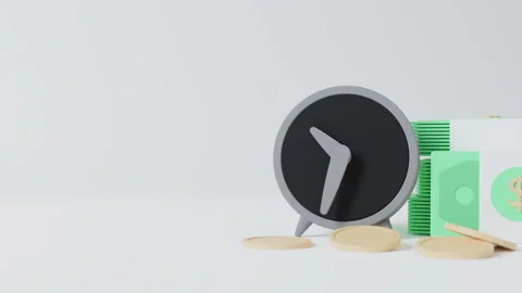 3d visualization of watches and coins Stock Footage 252655857