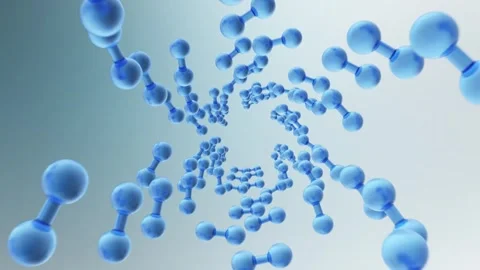 3D Vitamin Collagen. Atom Molecules Flying Into Serum Cream Soft Stock-Footage 246132260