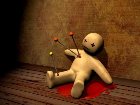 3d voodoo doll Stock Illustration