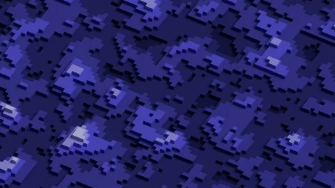 3D voxel cubes abstract looping water animation Stock Footage 73698296