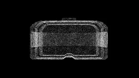 3D VR set on black background. Modern technology concept. Virtual Reality Stock Illustration
