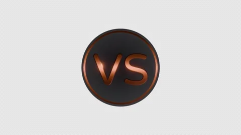 3D "VS" Logo Medal Rotating Loop - Golden Metallic Text on Matte Black Vídeos de archivo 332653049