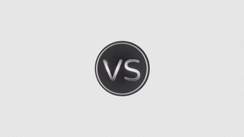 3D "VS" Logo Medal Rotating Reveal - Silver Metallic Text on Matte Black Vídeos de archivo 332653090