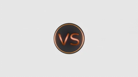 3D "VS" Logo Medal Rotating Reveal - Golden Metallic Text on Matte Black Stock Footage 332653091