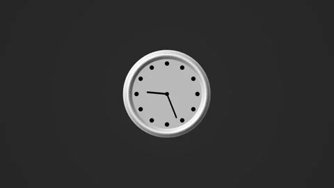 3d wall clock isolated, White color circle 3d wall clock Stock Footage 332583687