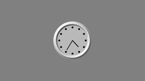 3d wall clock isolated, White color circle 3d wall clock Stock Footage 332583704