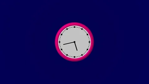3d wall clock isolated, White color circle 3d wall clock Stock-Footage 332583707