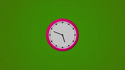 3d wall clock isolated, White color circle 3d wall clock Stock Footage 332583714