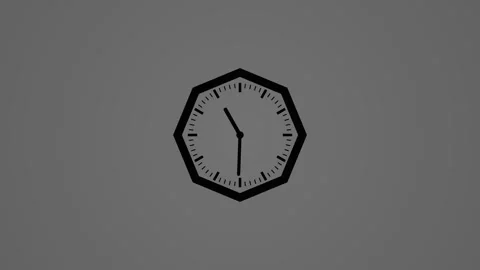 3d wall clock isolated, White color circle 3d wall clock Stock Footage 332583722