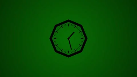 3d wall clock isolated, White color circle 3d wall clock Stock Footage 332583726