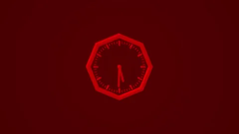 3d wall clock isolated, White color circle 3d wall clock Stock Footage 332583728