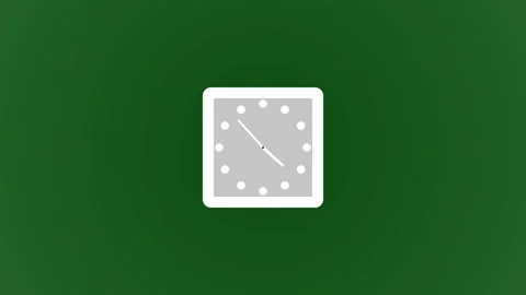 3d wall clock isolated, White color circle 3d wall clock Stock Footage 332583731