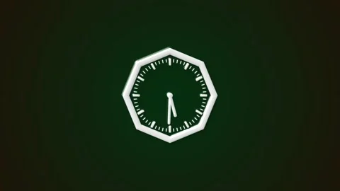 3d wall clock isolated, White color circle 3d wall clock Stock Footage 332583733