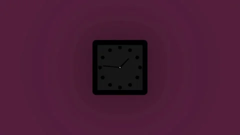 3d wall clock isolated, White color circle 3d wall clock Stock Footage 332583738