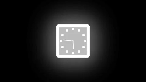 3d wall clock isolated, White color circle 3d wall clock Stock Footage 332583740