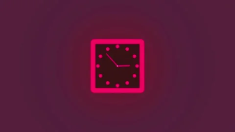 3d wall clock isolated, White color circle 3d wall clock Stock Footage 332583745