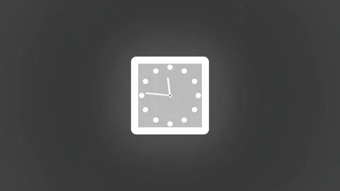 3d wall clock isolated, White color circle 3d wall clock Stock Footage 332583766