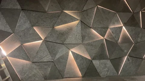 3d wall with lights Video stock 233268668