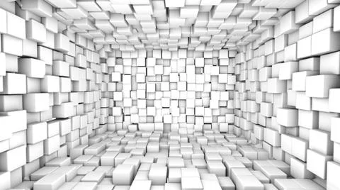 A-3d wall- six Stock Illustration