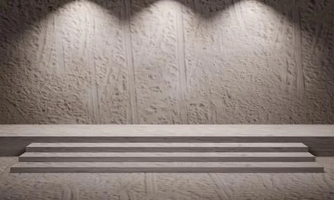 3d wall stage concrete texture Stock Photos