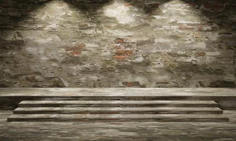 3d wall stage concrete texture Stock Photos